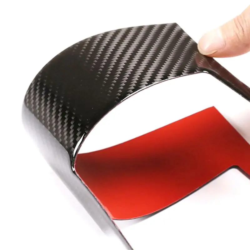 Car Carbon Fiber Sticker Center Control Panel Warning Lamp Cover Frame Decoration Replacement For Toyota RAV4 RAV 4 2006-2012-X6