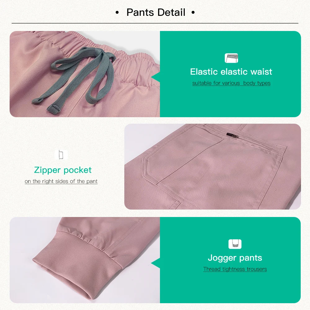 XS-2XL الخامس الرقبة الدعك القمم + السراويل قصيرة الأكمام الحيوانات الأليفة السريرية زي الطبيب بلون الأسنان مستشفى ممرضة فرك دعوى عمال