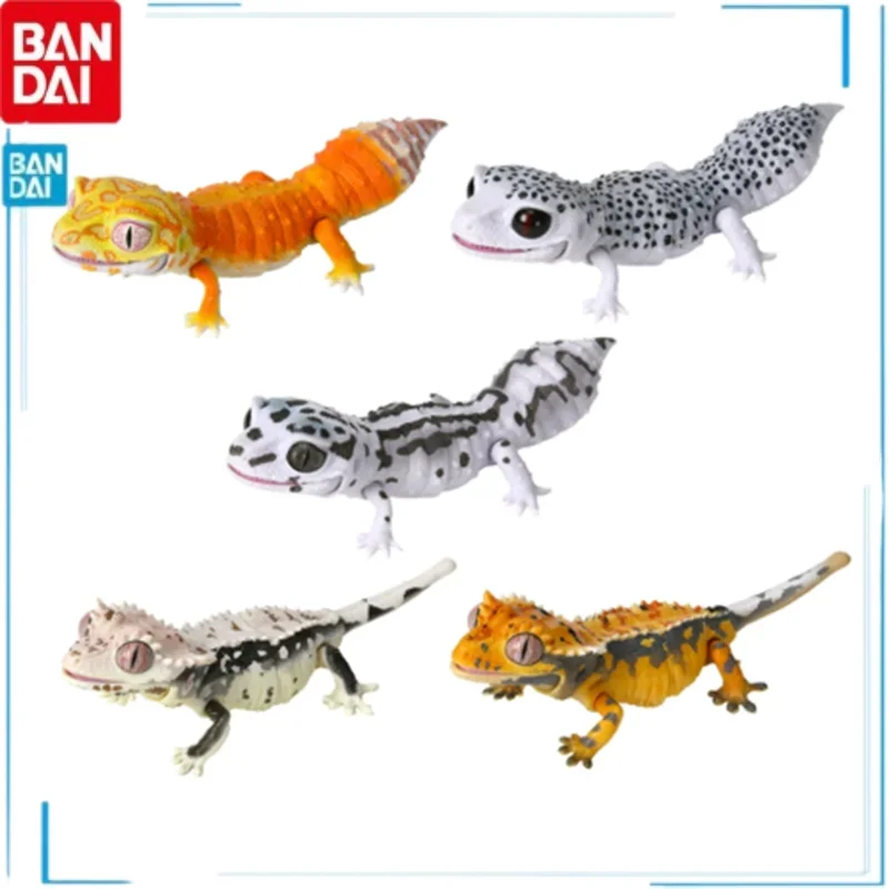 Bandai Simulated Gekko Eublepharis Macularius Different Style Models Active Joint Action Figure Genuine Kids Toys in Stock