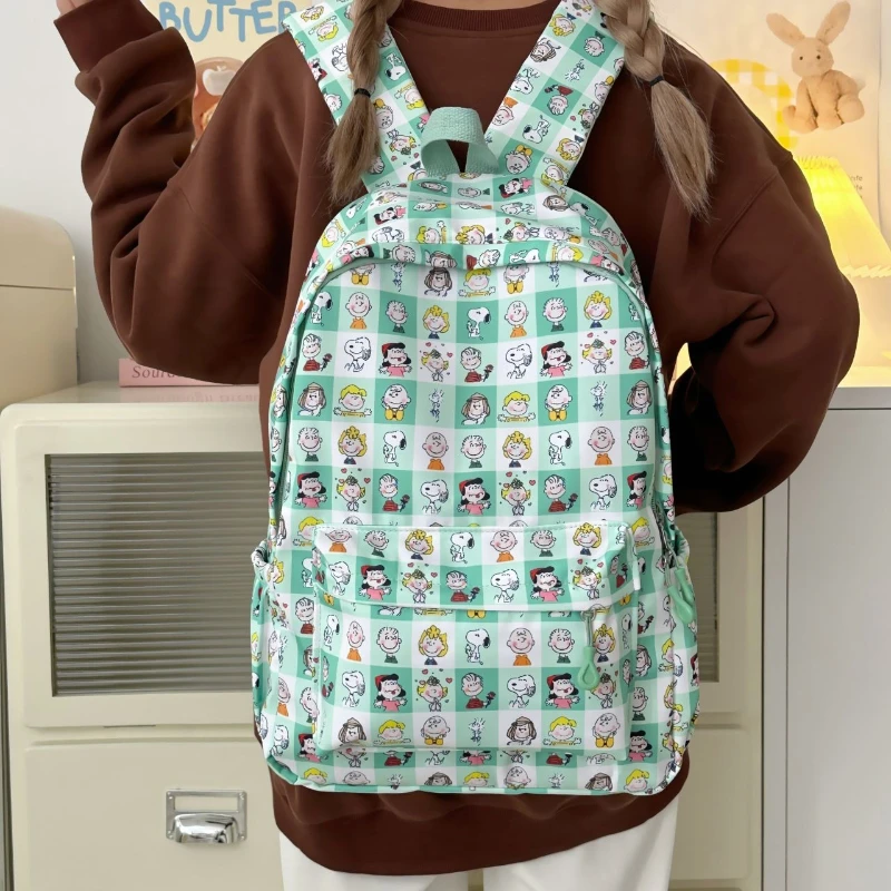 

Новый рюкзак Snoopy Awaii, аниме, вышитые аксессуары с принтом, рюкзак, компьютерная сумка, мужской и женский студенческий подарок для путешествий