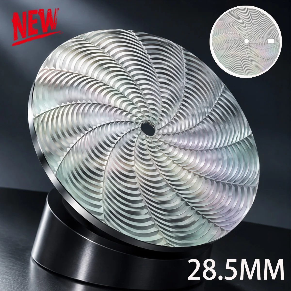 For Seiko NH35 4R35 Miyota8215 ETA2824 28.5mm MOP Wavy Spiral Guilloché Pattern Watch Dial No logo Automatic Movement Mod Parts