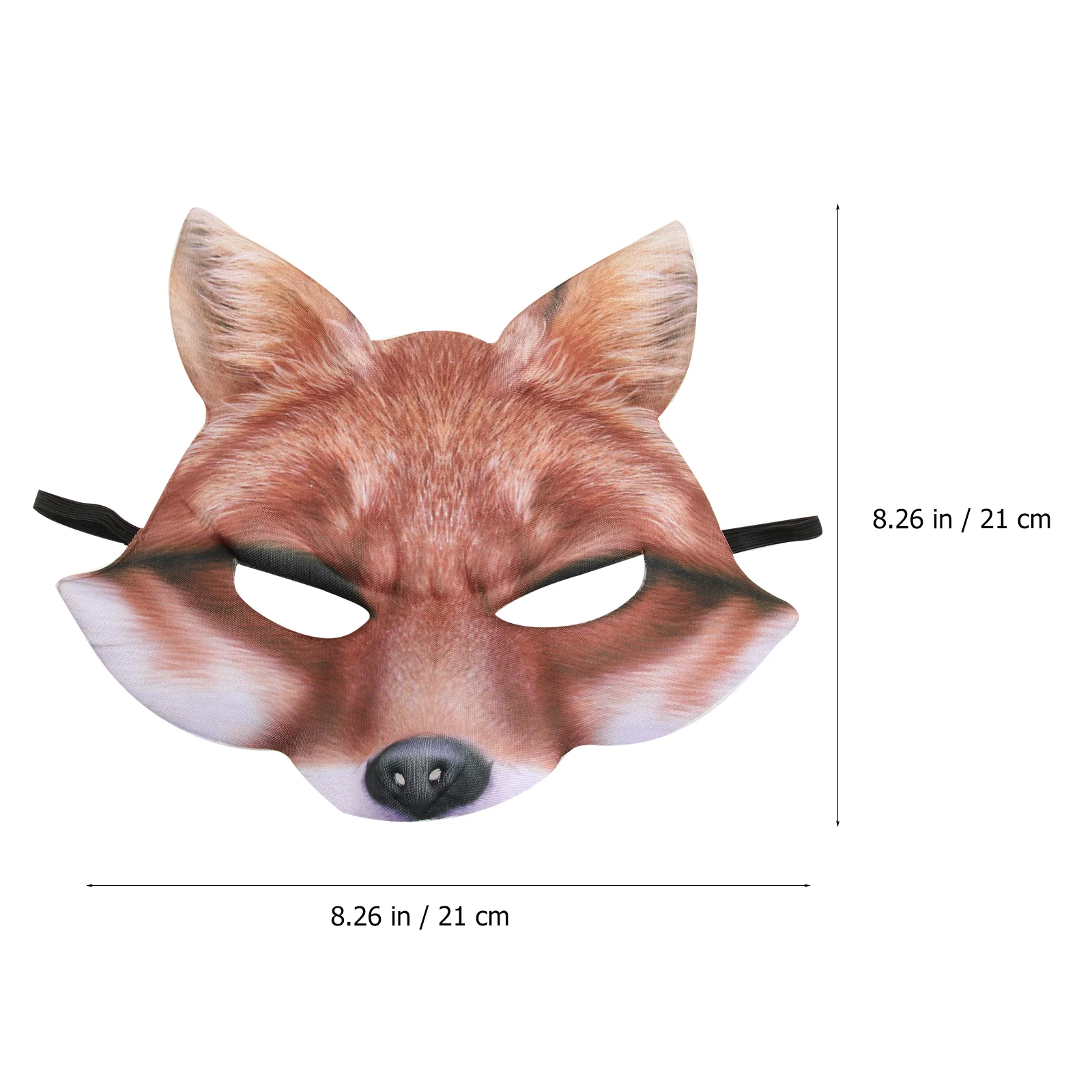 Mask Fox Halloween Masquerade Ball Masks Lovers Realistic Printed Animal Costume Vintage Decor