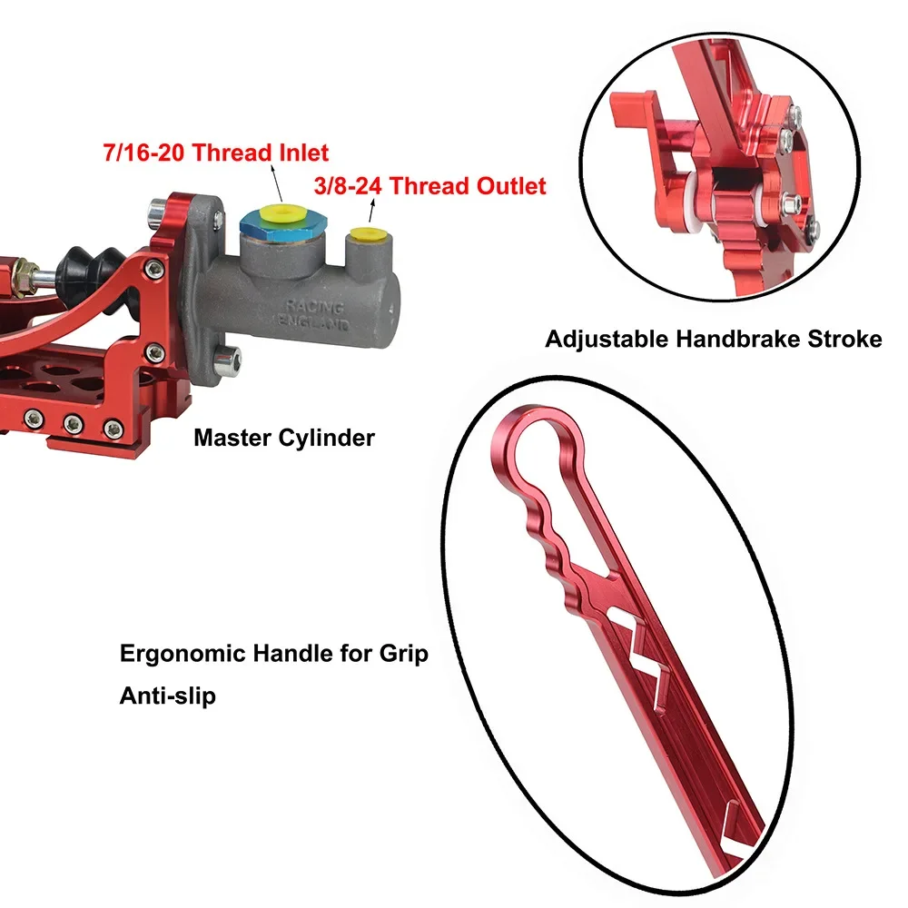 Universal Racing Hydraulic Handbrake Aluminum Car Modified Vertical/Horizontal Drift Hand Brake Parking Rally Lever Auto Parts