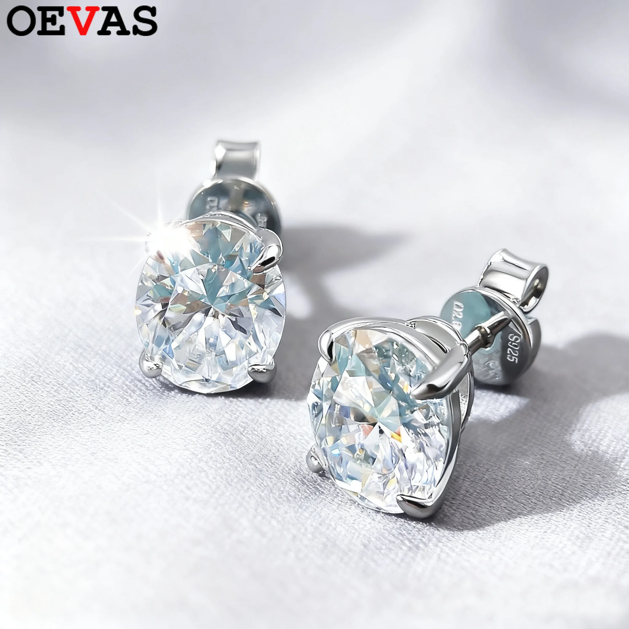 

OEVAS 1ct-4ct настоящие серьги с муассанитом, серьги из стерлингового серебра S925 для женщин, ювелирные изделия для свадьбы, помолвки и вечеринки