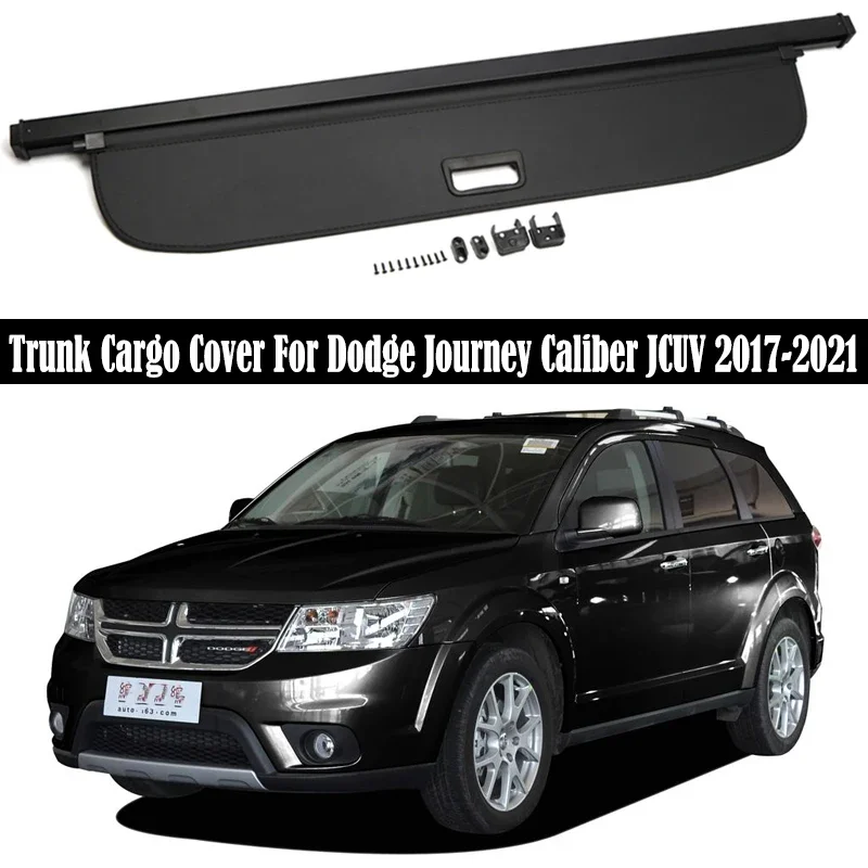 Trunk Cargo Cover For Dodge Journey Caliber JCUV 7 Seat 2017-2021 Security Shield Rear Luggage Curtain Partition Privacy