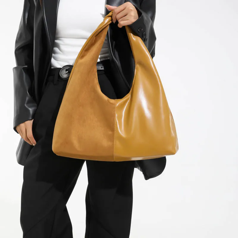 

2025 Cros Border Colorblock Tote Bag, Large Multi Way Carry Fashion Colorblock Tote, Handheld Shoulder