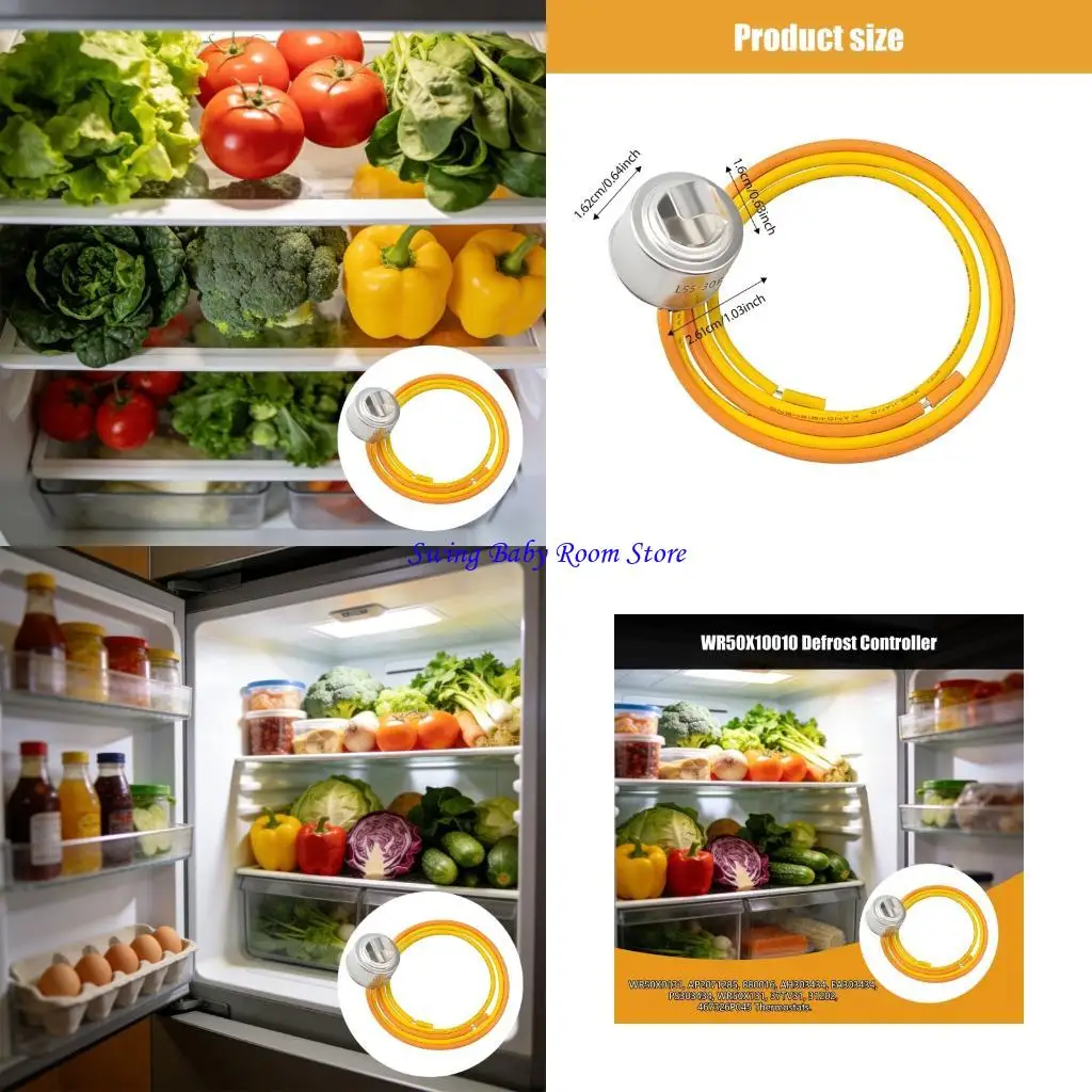 K1AD Defrost Thermostat WR50X10010 Replacement for Refrigerators Resin Build Easy