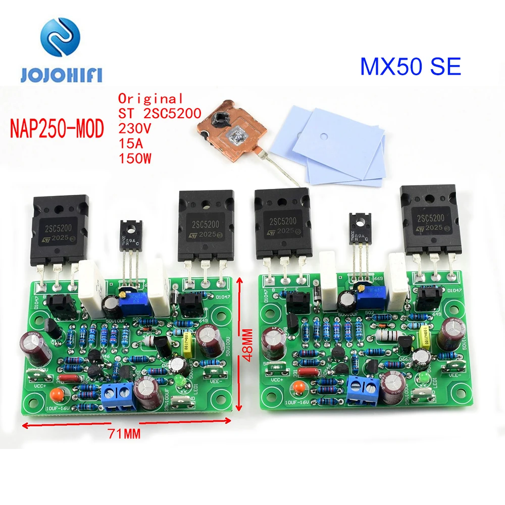 

One Pair DIY KITS Finished Boards NAIM NAP250 80W 8R DC +-15V to DC +-40V MOD Stereo Channel Amplifier AMP Board