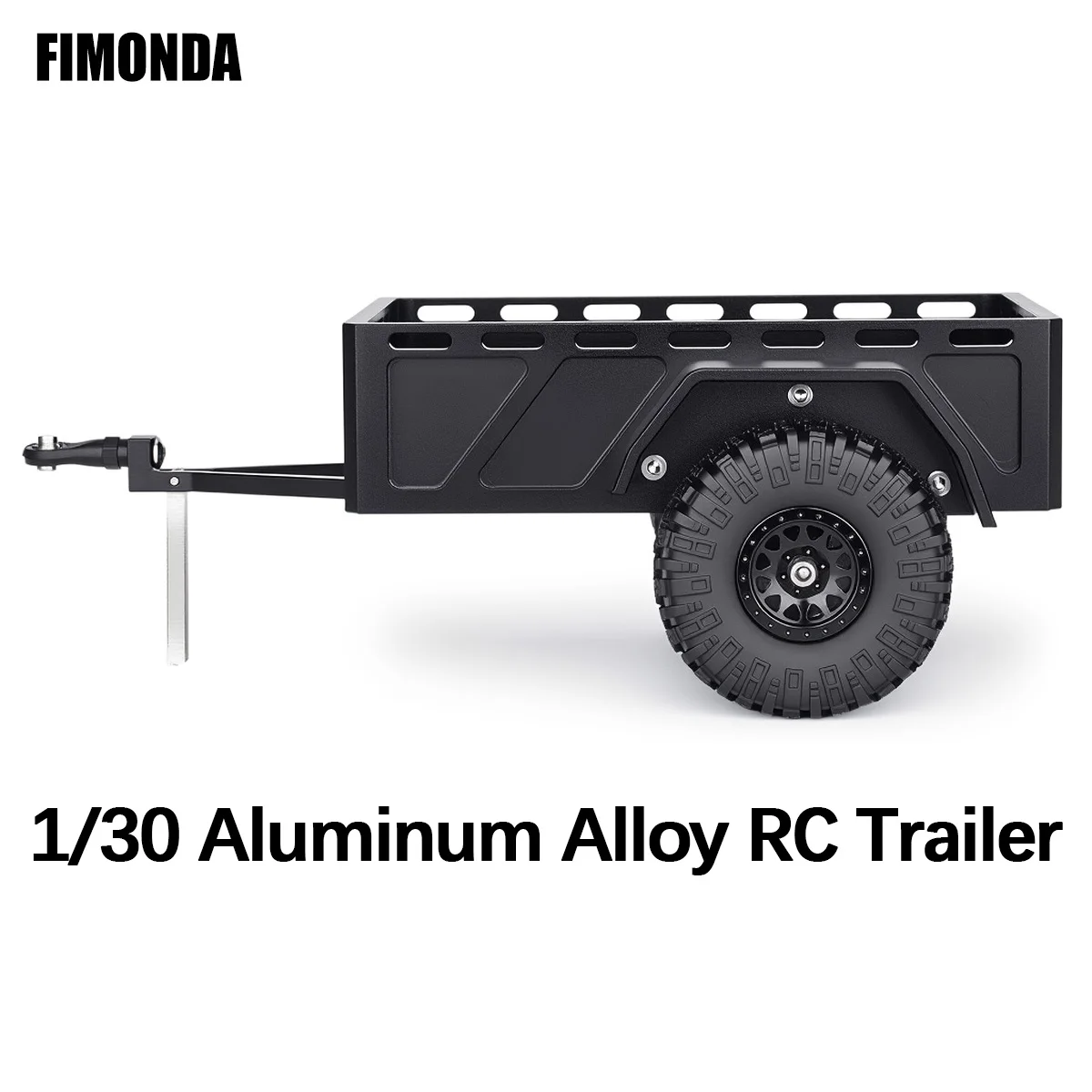 CNC Aluminum Utility Simulation Small Trailer For 1/30 Axial SCX30 Bronco Wrangler K10 RC Crawler Accessories