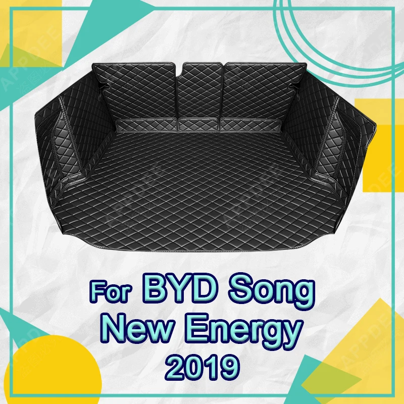 

Автомобильный коврик для багажника с полным покрытием для BYD Song Pro New Energy 2019, автомобильный коврик для багажника, подкладка для груза, защитные аксессуары для интерьера