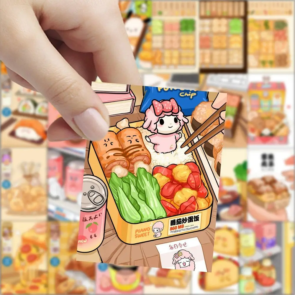Cartoon Convenience Store Food Stickers Cute Creative Bento Delicious Mobile Phone Water Cup Ins Style Stickers