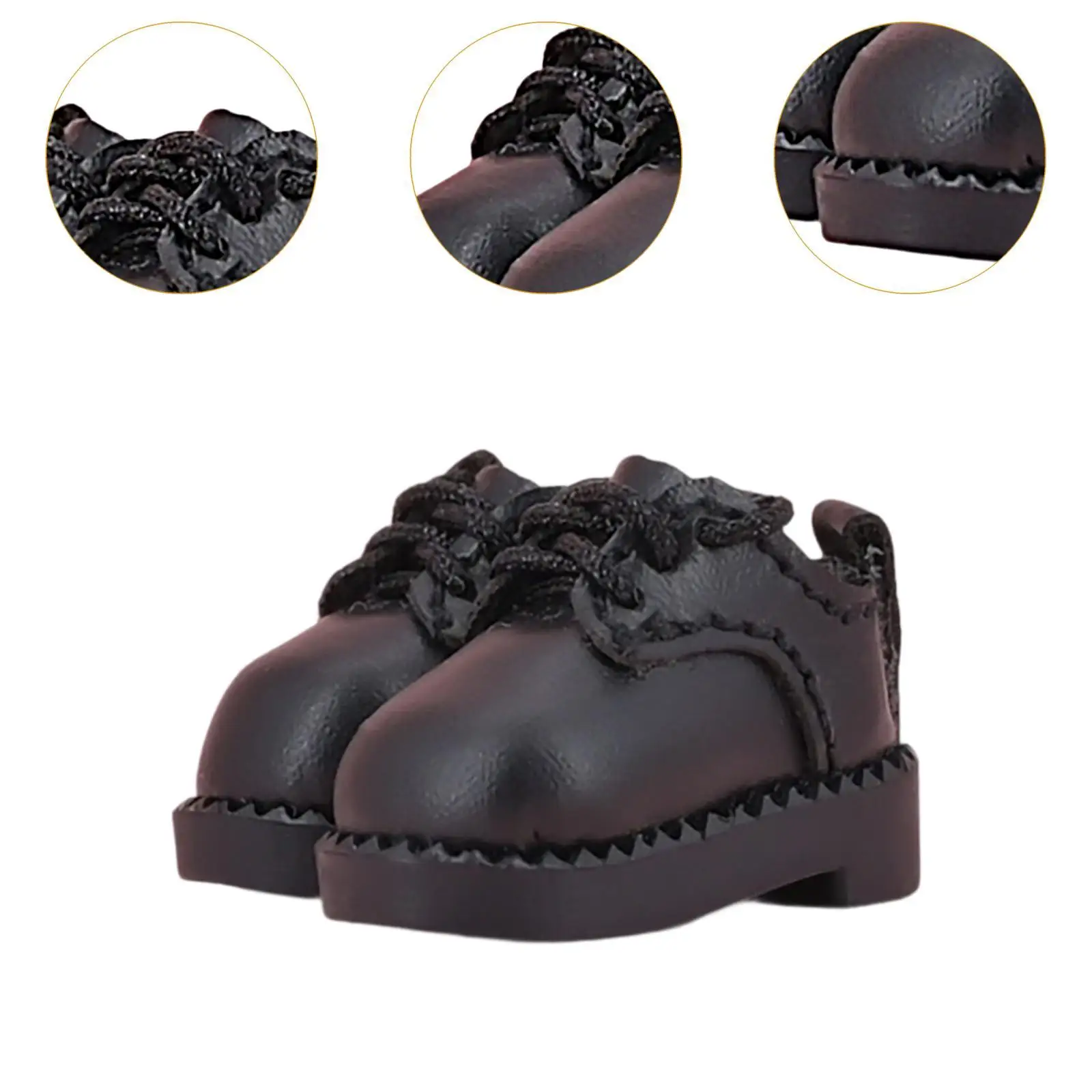 Boneca sapatos clássicos para boneca 1/12 fingir jogar brinquedo moda boneca rendas até sapatos