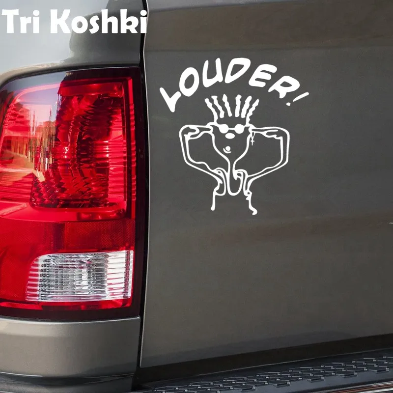 Tri Koshki KT102 Louder Music Funny Car Sticker Vinyl Decals Reflective Sticker on Car Motorcycle Truck Bumper Van