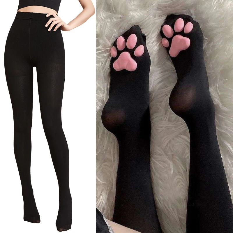 

2023 3D Cat Claw Footbed JK Lolita Pantyhose Stocksing Women Harajuku Sexy Tight Spring Summer Sock Fashion Cute Girls Socks Sox