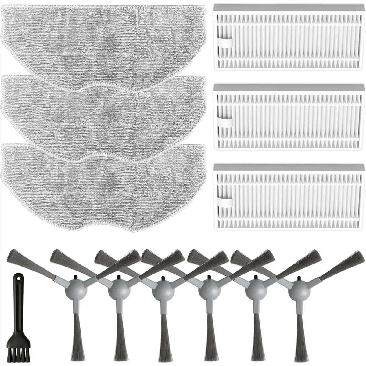 Accurate- Accessories Kit for ROPVACNIC S1,for Tipdiy G90,for Betboyles V75S,for VIPSUN Z1,for PrettyCare C2 Robot Vacuum Parts
