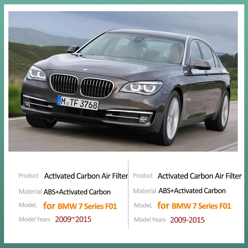 Activated Carbon Air Filter for BMW 7 Series F01 F02 F03 F04 MK5 2009 2010 2011 2012 2013 2014 2015 64119163329 Auto Accessories