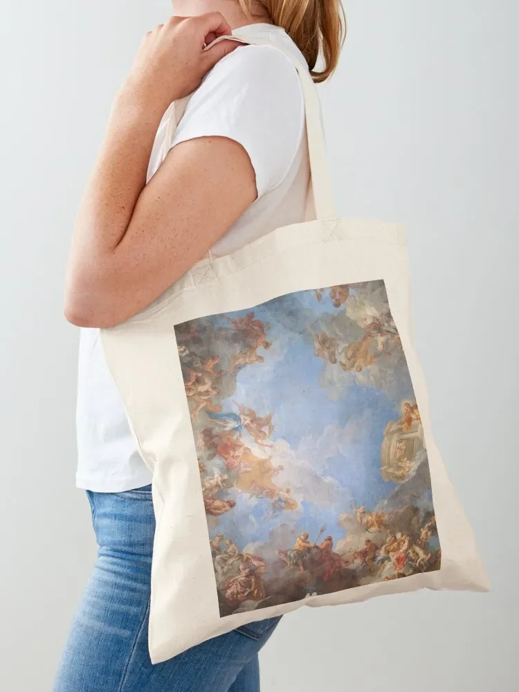 Fresco of Angels in the Palace of Versailles Tote Bag reusable shopping bag Customizable tote bag