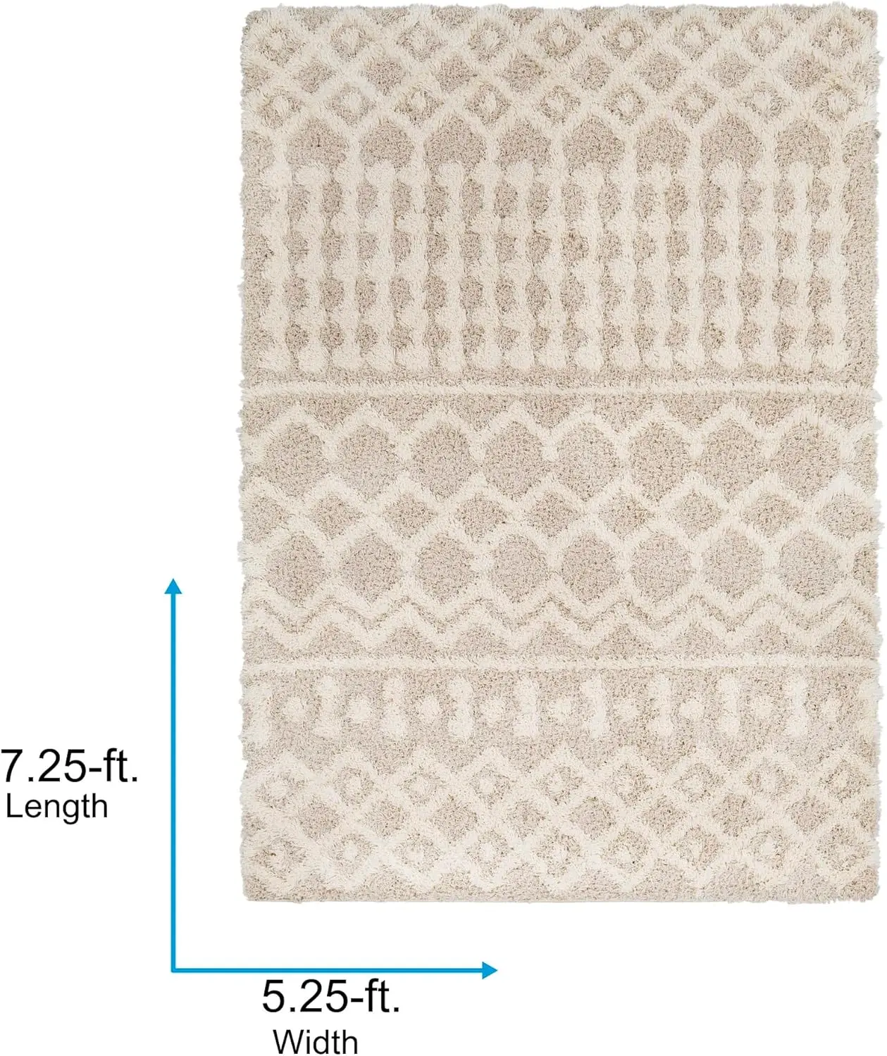 Hapsburg Moroccan Shag Area Rug, 5'3