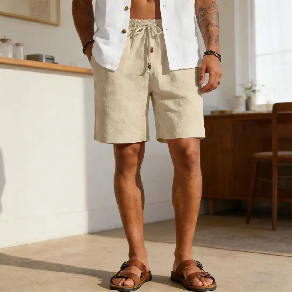 

Мужские шорты из микро перфорированной ткани, мужские спортивные шорты для активного отдыха с усиленными карманами, эластичным поясом, регулируемой талией