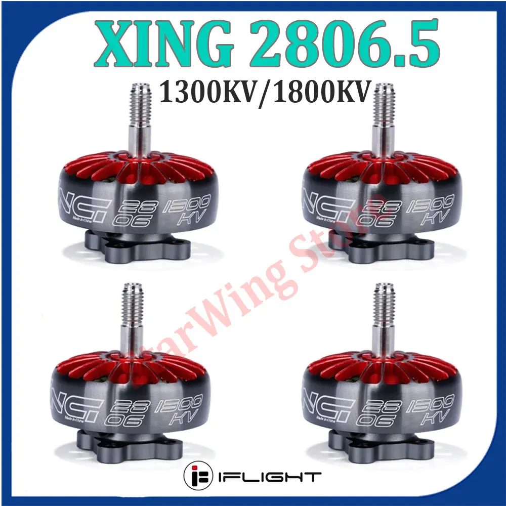 

IFlight XING 2806.5 1300KV 1800KV 2-6S Brushless Motor for 7-8 inch FPV Frame Propeller RC FPV Racing Drone