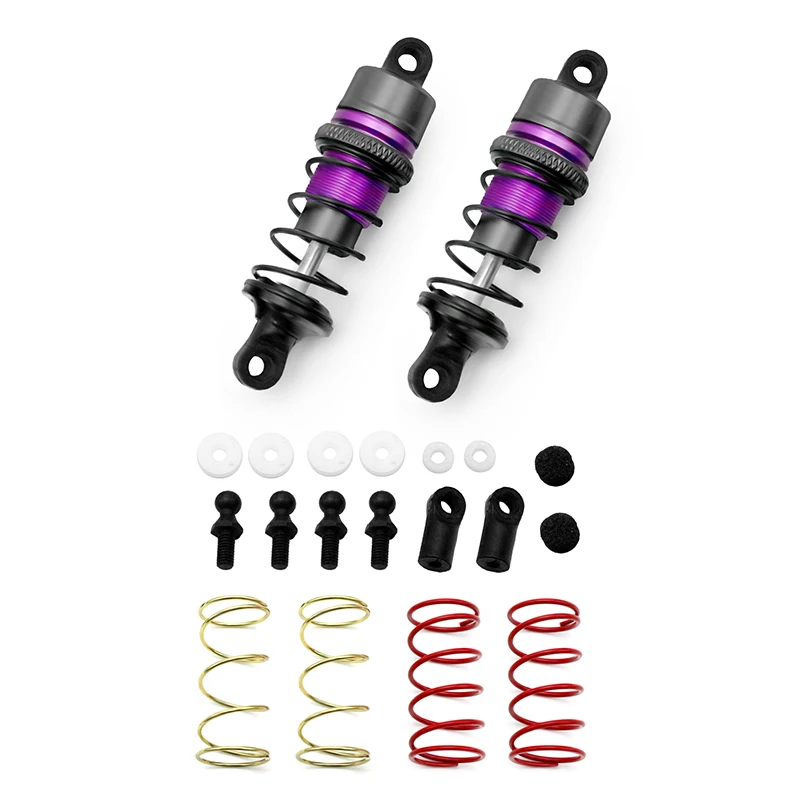 2PCS Metal Hydraulic Shock Absorber for 1/10 RC Crawler Car Traxxas TRX4 FWO6 TTO1 MO5 M06 3Racing Accessories