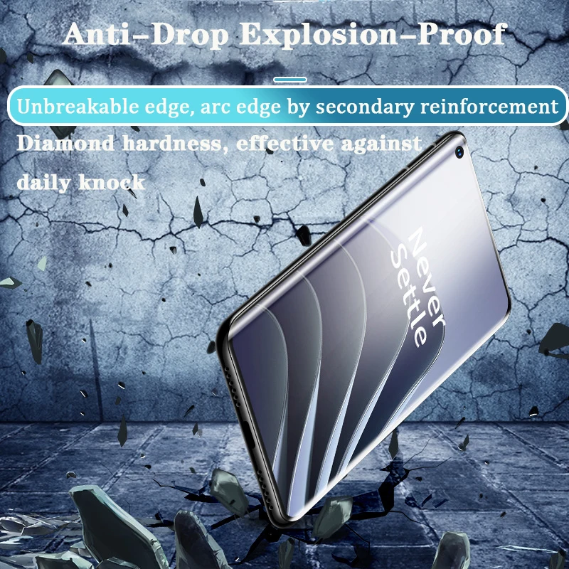 9000D ل Oneplus 11 9Pro 10Pro 8Pro 8 حامي الشاشة Oneplus7TPro 7Pro منحني الزجاج غطاء كامل انفجار واقية الزجاج المقسى #4