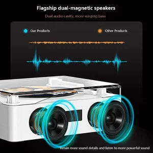 Trình phát CD hai chiều, Bluetooth 5.0 lossless, LED xung quanh ánh sáng, loa tích hợp, đầu đọc nhạc hi-fi, đài FM, đài USB có thể sạc lại 10 Âm thanh ô tô bán hàng chính với CD và Bluetooth - №9