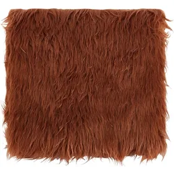 Brown Faux Fur Fabric 15.75x15.75 Inch Soft Plush Shaggy Squares Pre-Cut Craft Fur Fabric for Costumes Rugs Pillows Sewing