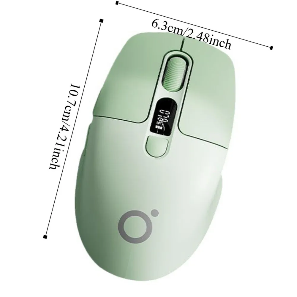 Tampilan Layar Mouse Nirkabel Laptop 2.4G Mouse Bluetooth Nirkabel Senyap Isi Ulang Mouse Ergonomis Presisi Tinggi Kantor