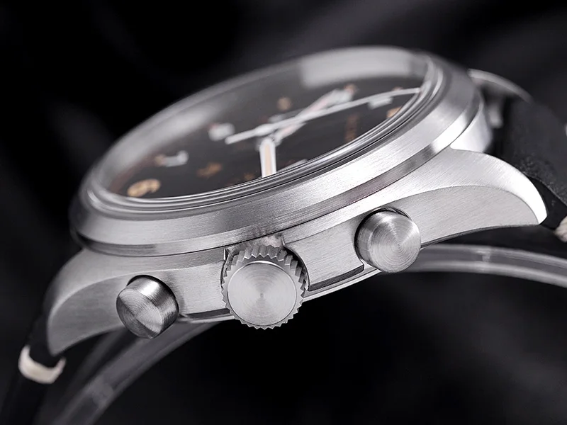 Baltany Retro Military Pilot Herrenuhr S5044 Luxus-Quarz-Chronograph im Air Force-Stil, Stoppuhr, für Herren, Sport, Outdoor, Freizeit, Alltag – Detail 6