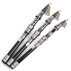 Professional Fishing Rod Carbon Fiber 1.5-2.4M Sea River Fishing Ultralight Telescopic Spinning Ring Rod Fishing Stick