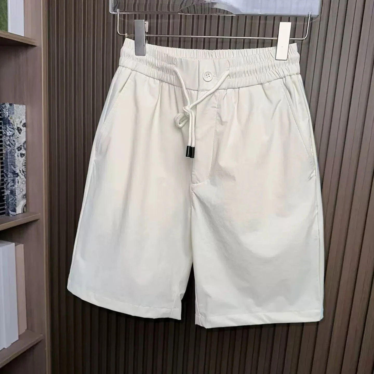Italian old money BC badge embroidered drawstring sports five-point casual pants beach shorts