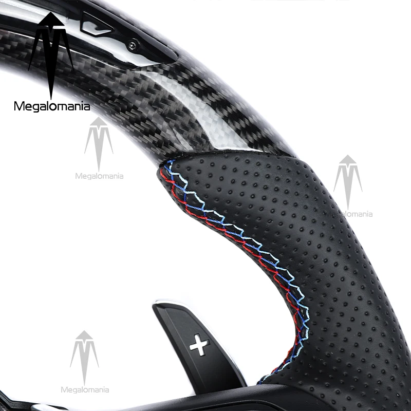 For BMW F32 F16 F15 F26 F25 F34 F30 F22 F44 F86 F85 M2 M3 M4 M5 M6 M8 X3M X4M X5M X6M X7M X5 X3 LED Carbon Fiber Steering Wheel view 4