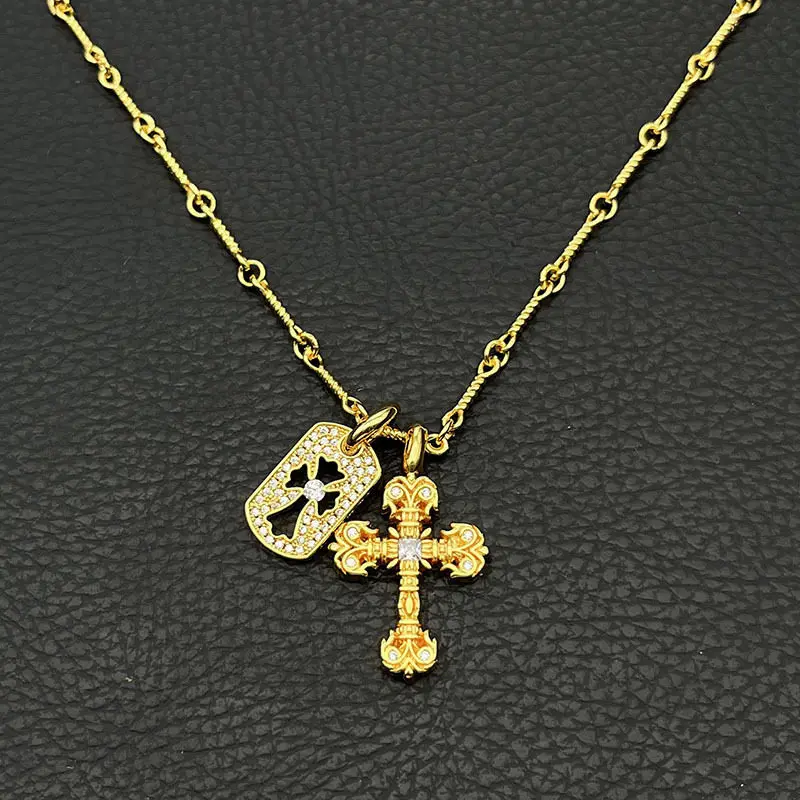 

Ожерелье из стерлингового серебра 925 пробы премиум-класса с пламенным крестом и полным бриллиантом, маленькая подвеска, мужская и женская классическая подвеска