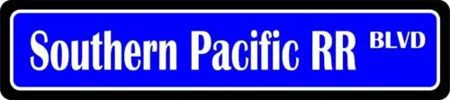 

Southern Pacific RAILROAD BLVD STREET SIGN ALL METAL Tin Sign Vintage