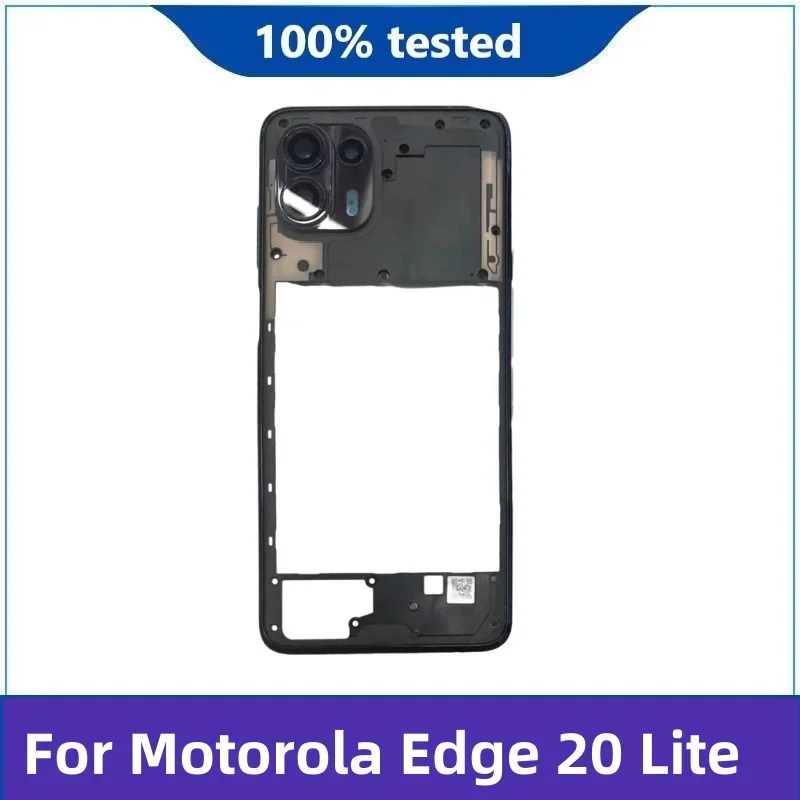 New For Motorola Edge 20 Lite Back Cover Middle Frame Holder Housing Repair and Replacement XT2139-1 Back Cover Middle Frame