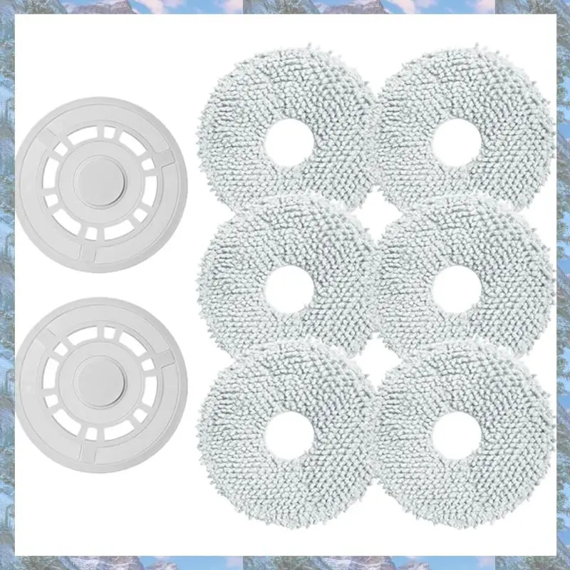 X17A 2025 NEW-Robot Vacuum Cleaner Washable Mop Rags Mop Cloth Stents Replacement Accessories Fit For Xiaomi Mijia B101CN/Dreame