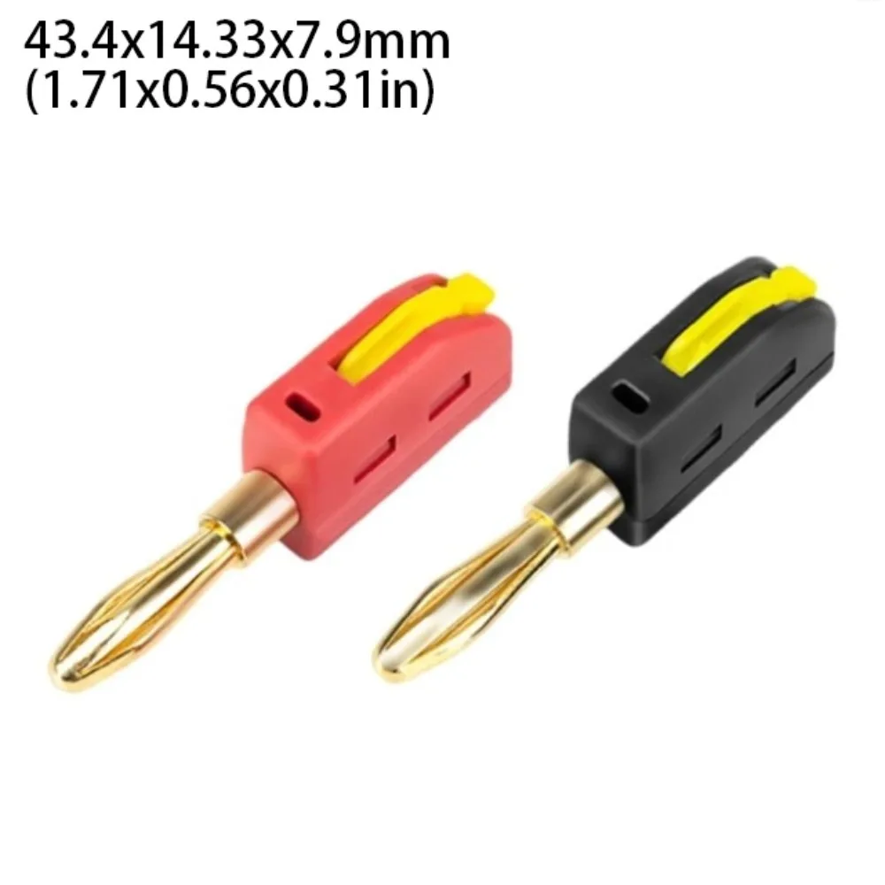 

Fast Circuit Connection Banana Plug Gold Plated Contacts Excellent Insulation 4mm Banana Connector Stable Transmission