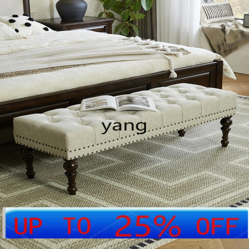 LH all solid wood bedside stool light luxury rural bedside stool master bedroom