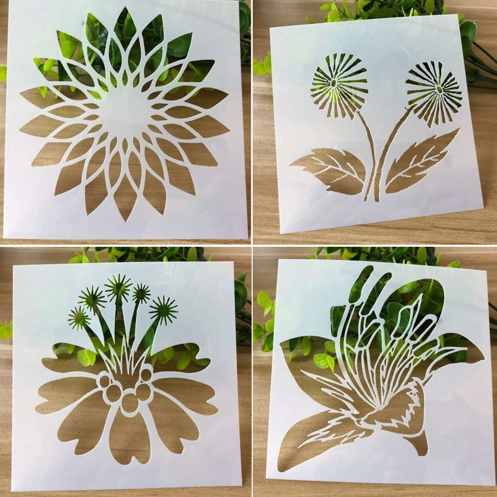 Dandelion Leaves Hollow Embossing Painting Template Scrapbook Journal Hand Painted Copy Stencil Wall Decoration Drawing Template