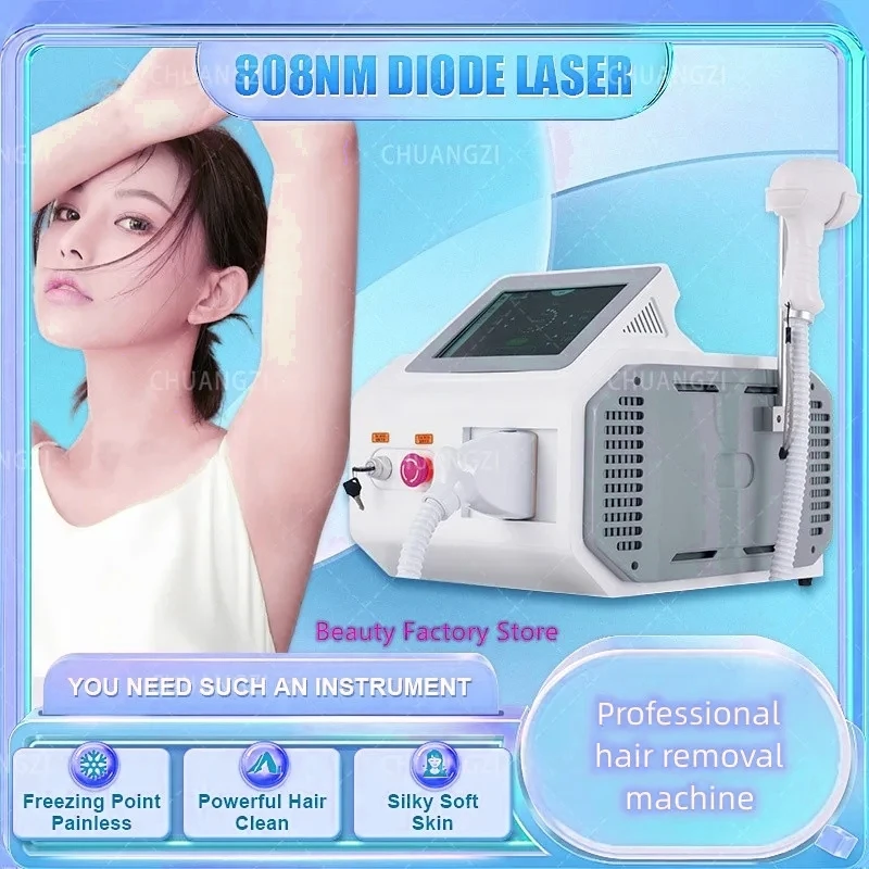 

2024 Portable Diode Laser Hair Removal Laser 755nm 808nm1064nm 3 Wavelength Professional Painless Hair Removal for Best Results