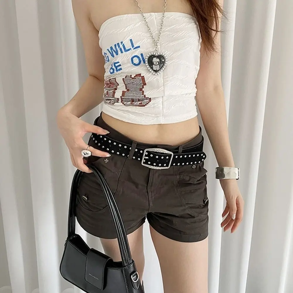 

Fashion Designer Women's Belt Punk Style Y2k Rivet Waist Belt Gothic American Dress Jeans Belt Spicy Girls