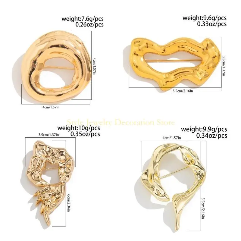 D46e Hollow Design Alloy Brooch Tornment Creative Label Pin Jewelry مضيفًا لمسة من السحر إلى أي جماعة