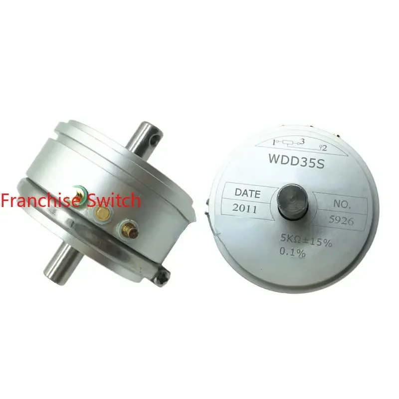 Conductive Plastic Potentiometer WDD35S 1K 2K 5K 10K Double Head  Output Shaft Angular Displacement Sensor