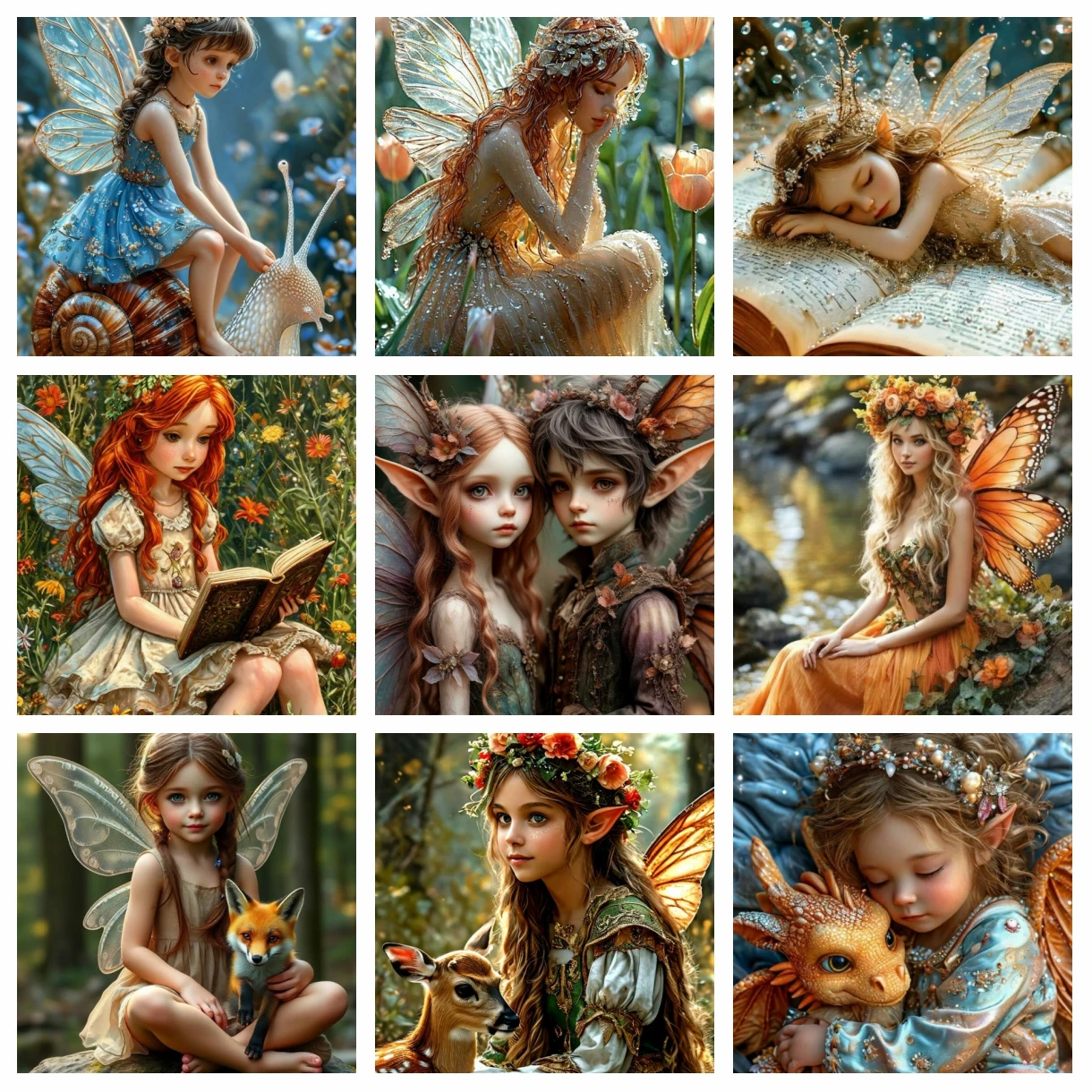 

5D фэнтези крылья эльф девушка алмазная живопись мечтательная бабочка фея животное вышивка крестиком картина мозаика украшение дома