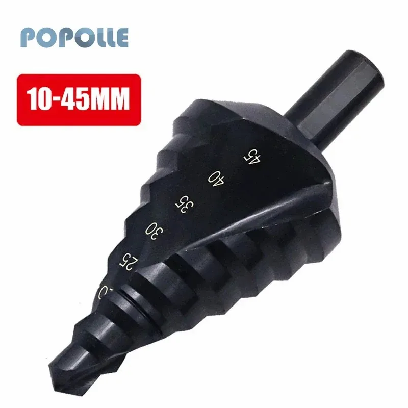 Triangular Handle Nitriding Spiral Groove Step Drill 10-45mm / Step Drill / Pagoda Drill Hole Expanding Drill / High-Speed Steel