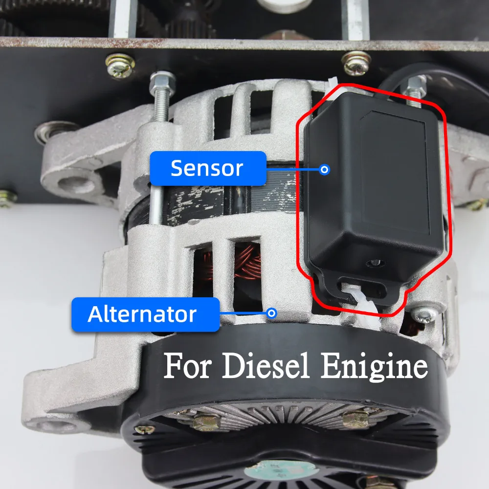 12V/24V 85mm Tachometer Tacho RPM Signal Adapter For Diesel Engine 0~3000rpm 3K 6K 7K 8K RPM Gauge 7 Colors Backlight