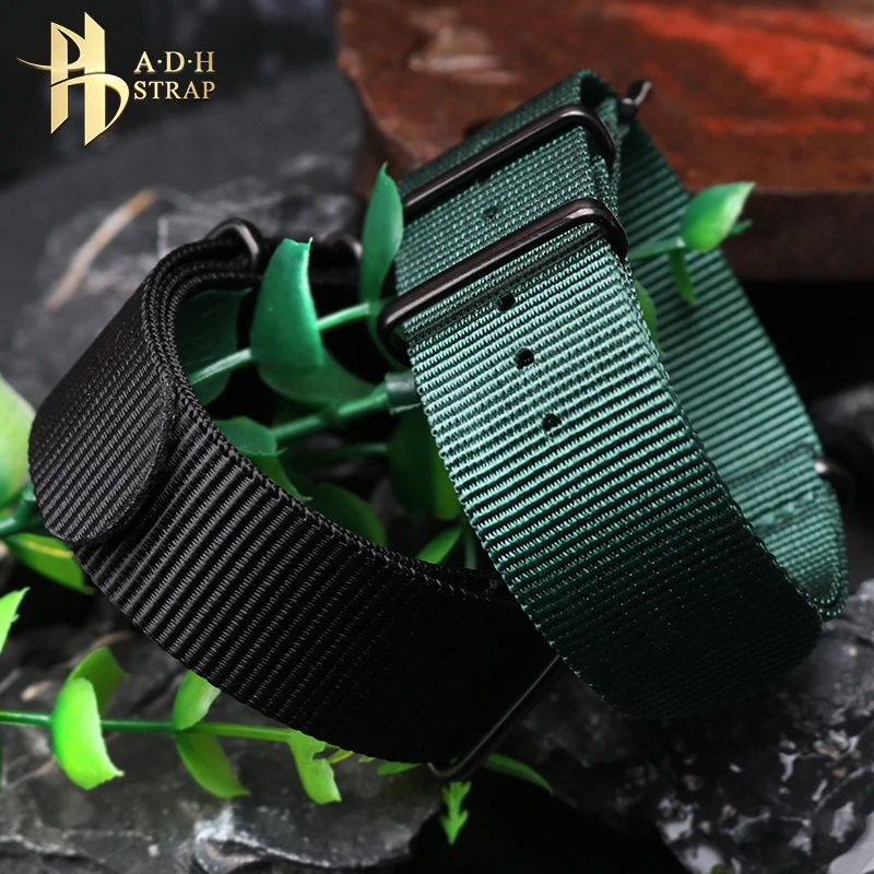 Integrated Waterproof Nylon Watch Strap For Seiko No.5  Black Green Water Ghost SRPD79K1 SRPD77K1 SRPJ37K1 Watch Band 22mm Belt