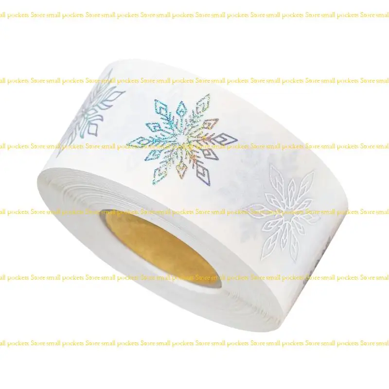 R1WD Clear Decorative Sticker Christmas Gift Snowflake Sticker Envelope Seals Christmas Label for Craft Decoration
