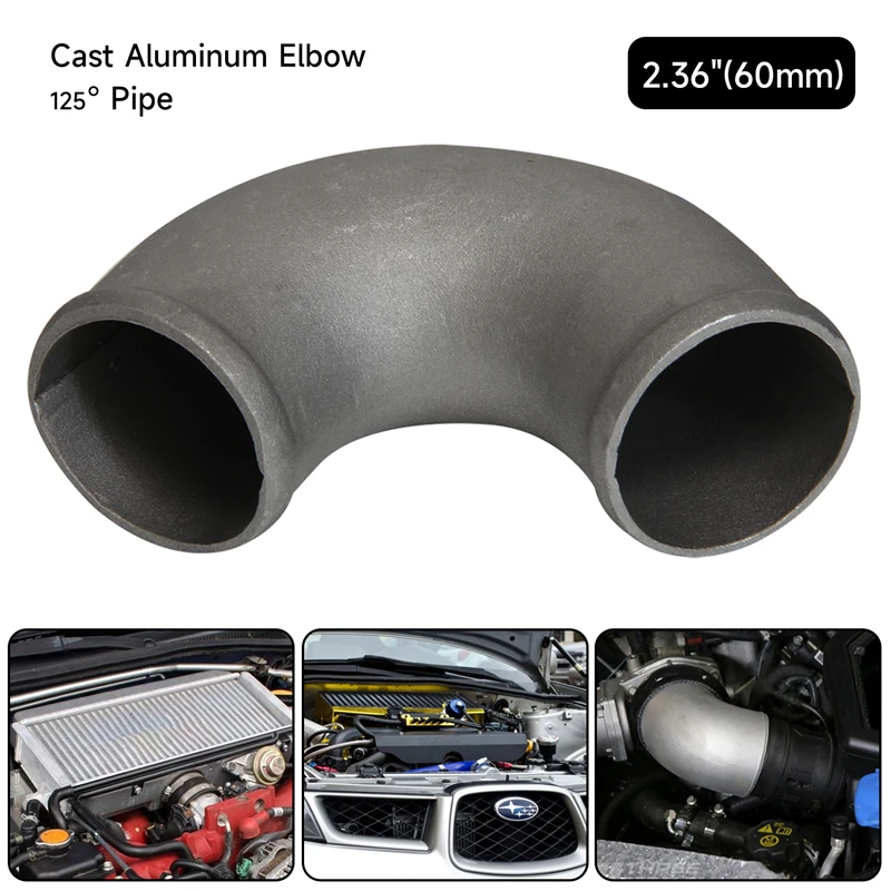 

Durable 60mm Outer Diamter 125 Degree Bend Cast Aluminum Elbow Pipe 3.0mm Thick